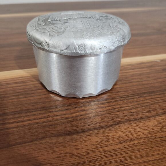 Wendell August Noahs Ark Trinket Box With Lid Trinket Plate Dish Forged Metal - Picture 9 of 11